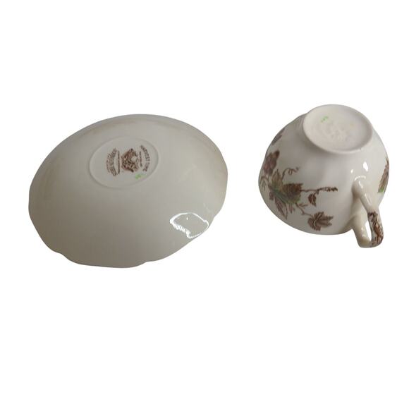 Vintage Johnson Brothers Harvest Time Cups & Saucers Set of 5 - Picture 5 of 7